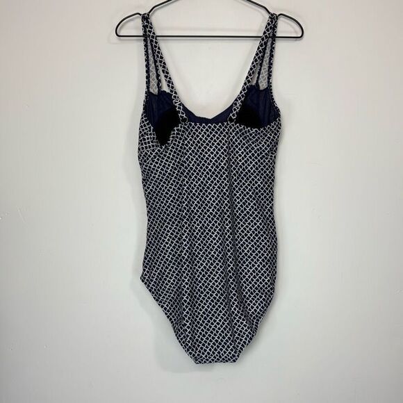 L.L. Bean Square Neck Printed One Piece 18 - Picture 3 of 5